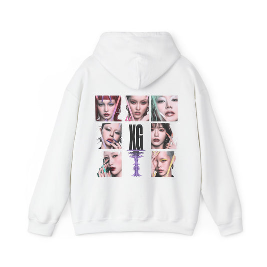 XG Merch Hoodie Portrait Grid Graphic